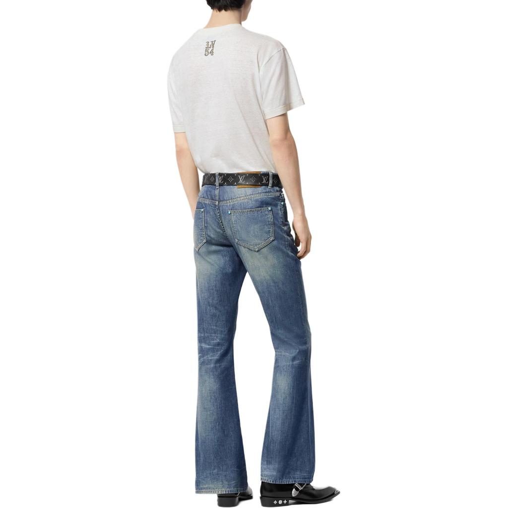 Louis Vuitton Graphic Cotton And Linen Blend T Shirt 1AFWUR