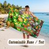 Personalized Beach Towel,Plants Vs. Zombie Custom Printed Name Text, Super Absorbent Towel For Beach Vacation