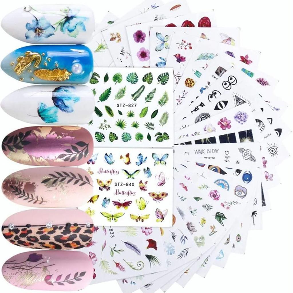 68 Sheets Nail Stickers DIY Exquisite Cute Self Adhesive Nail Decals Decoration Accessories for Women