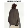 UR Women's Retro Spliced V-neck Loose Coat