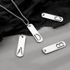 HNSP 316L Stainless Steel Initial Pendant Chain Necklace For Men Letter Tags  Accessories