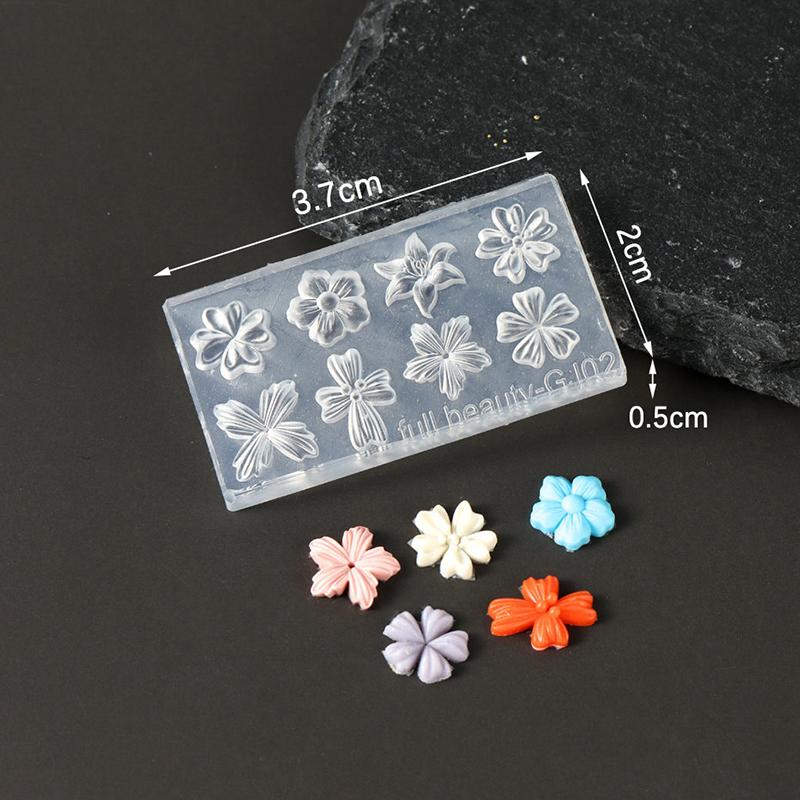 

Силиконовый молд для ногтей Лепестки весенних цветов Трехмерный цветочный DIY дизайн Маникюрный шаблон Резьба Инструменты для стемпинга для нейл-арта