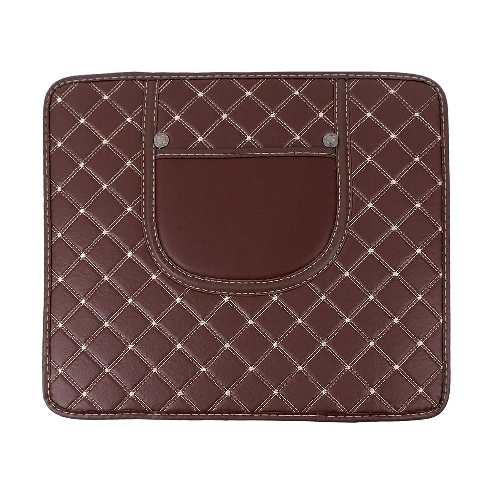 Car Seat Back Storage Organizer Bag Universal PU Leather Multifunction Stowing Tidying Pocket Seat Back Kick Protector