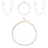 Bohemian Turquoise Shell Pendant Necklace With Stainless Steel Chain For Summer Vacation Style