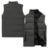 Men's Casual And Fashionable Sleeveless Vest, Solid-color Printed Cotton Jacket