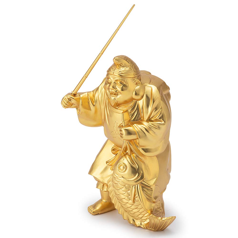 Buddhist Altar Shop Takita Shoten Buddhist Statue: Ebisu, One of the Seven Lucky Gods, Brings Good Fortune (8.3cm High X 6cm Wide) [Crafted by Makita