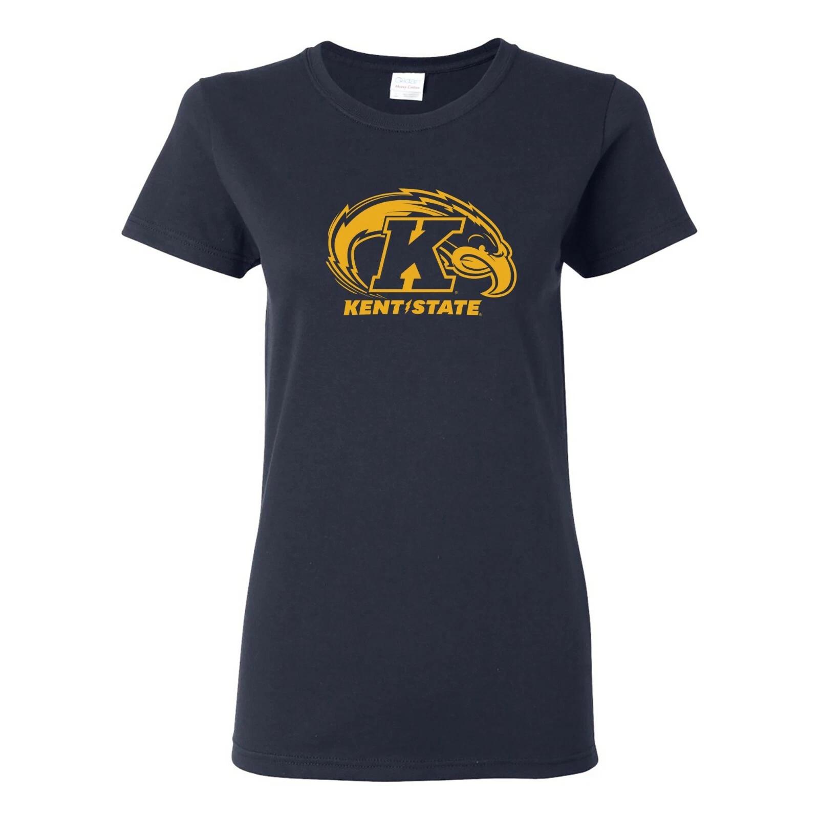 Kent State Golden Flashes Primary Logo Women s T Shirt - Navy 4XL