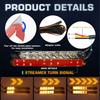 2pcs 9LED Car Daytime Running Light 12V HID DRL Driving Turn Signal Fog Light 6000K White Amber Sequential Light Bar