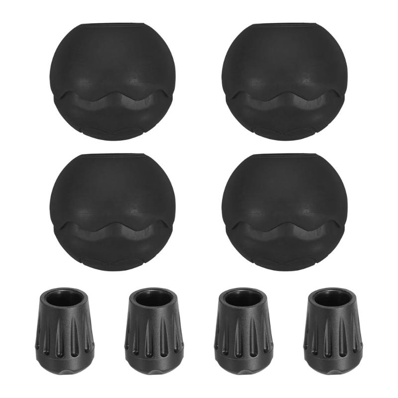 

4pack Moon Chair Leg Protectors Waterproofed Folded Utility Stool Covers Outdoor Chair Accessories 13MM чорний