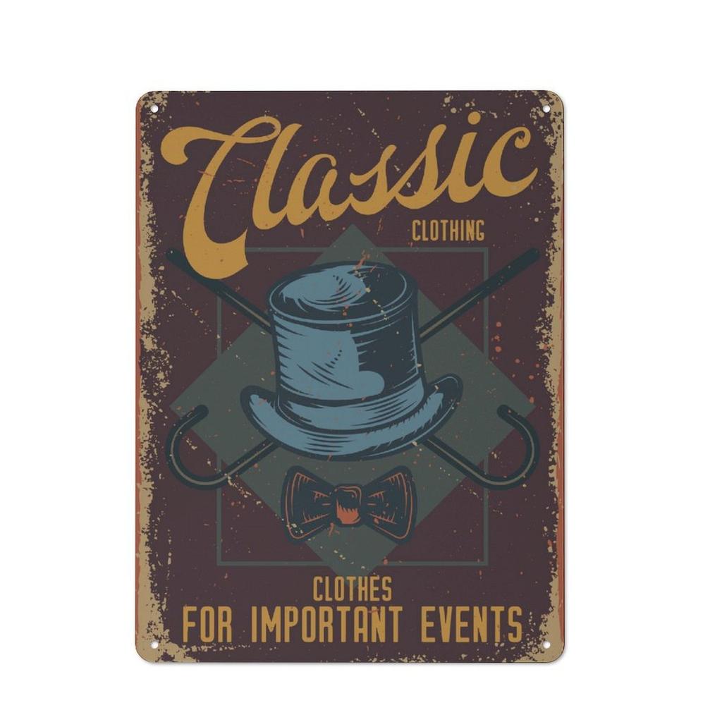 1 Pack Rustic Metal Tin Sign with Antique Rust Effect for Home Bar Store Wall Décor, Two Practical Sizes 20x30cm or 30x40cm