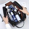 Leather Large Capacity Travel Cosmetic Bag Portable Women Makeup Case Waterproof Multifunctional Toiletry Organizer Storage Bag