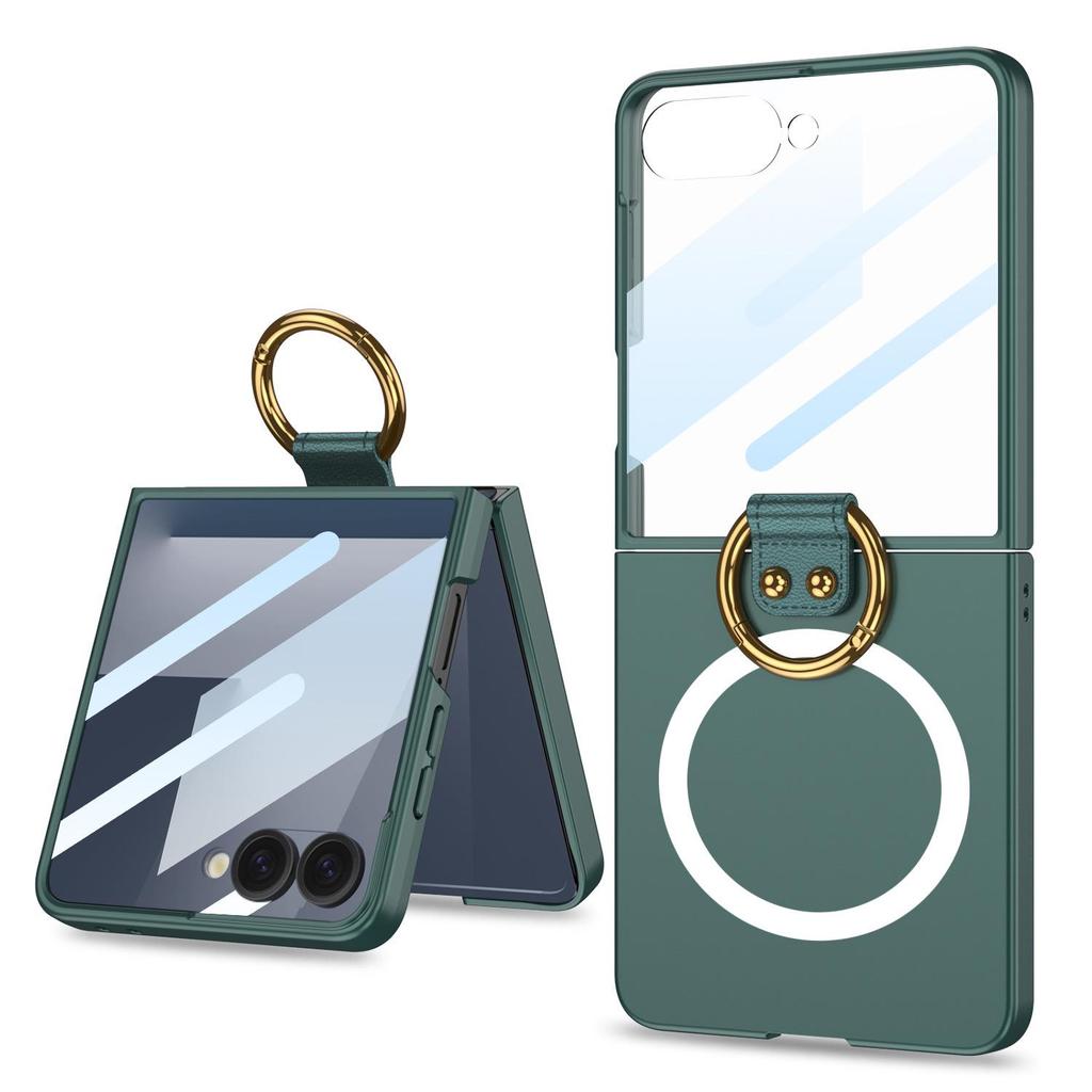 GKK Ultra-cienkie etui damskie z uchwytem typu ring obsługującym ładowanie bezprzewodowe do Samsung Z Flip7
