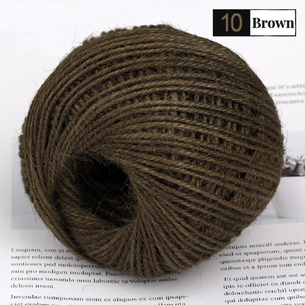 Natural 2MM 50M/Roll Colorful Natural Jute Twine Burlap Rope Burlap String Hemp Rope For DIY Crafts Wedding Gift Wrapping Decor