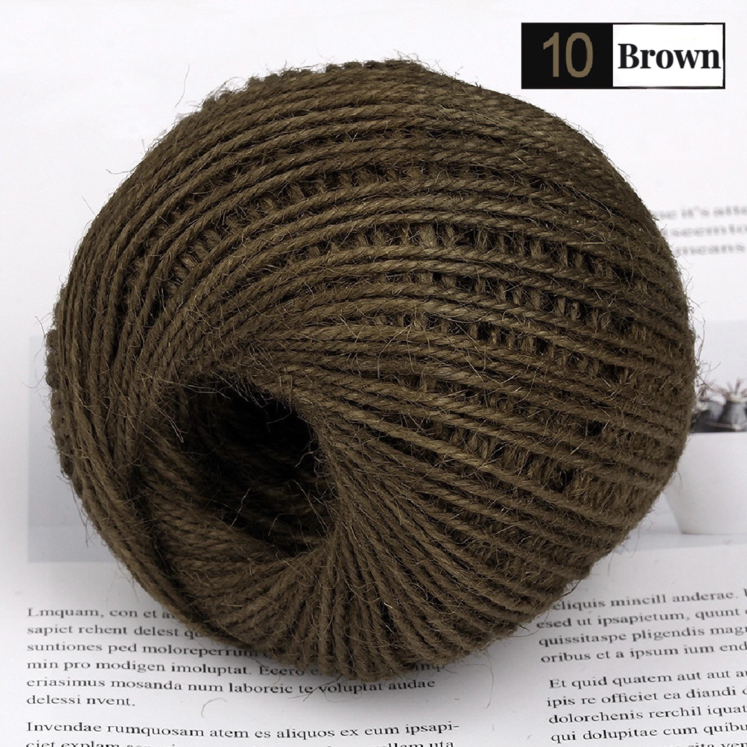 

Натуральная 2 мм 50 м/рулон красочная натуральная джутовая веревка из мешковины, веревка из мешковины, пеньковая веревка для поделок, свадебный подарок, упаковка, декор 2mmX50Meter