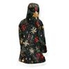 Men's Christmas Long Hooded Cardigan With Pockets Warm Jacket