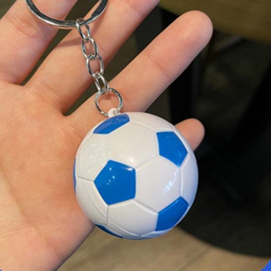Keychain Pendant Metal Chain Buckle Football Shape Key Chain Football Fans Backpack Key Ring Accessory