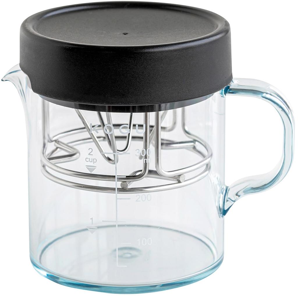 KOGU Coffee Tools Compact Server Dripper Set in Dishwasher Safe Compact Storage Convenient to Carry Unbreakable Lightweight Lid Included Scale 300ml