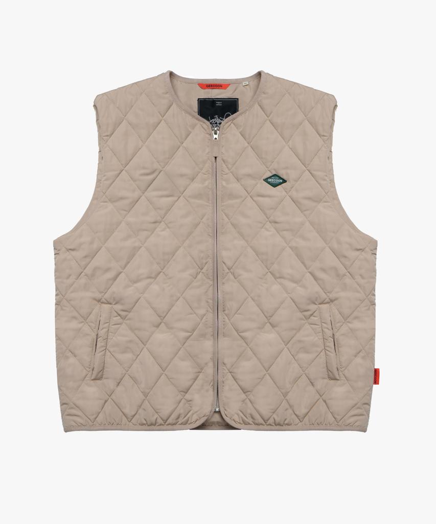 Geecoon Tiger Jk Essential Quilted Vest Gjk258-210 Beige