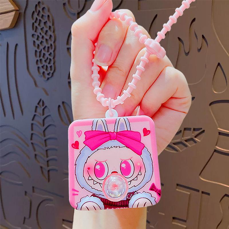 Unzip square spit bubble keychain pendant bag car key chain gift