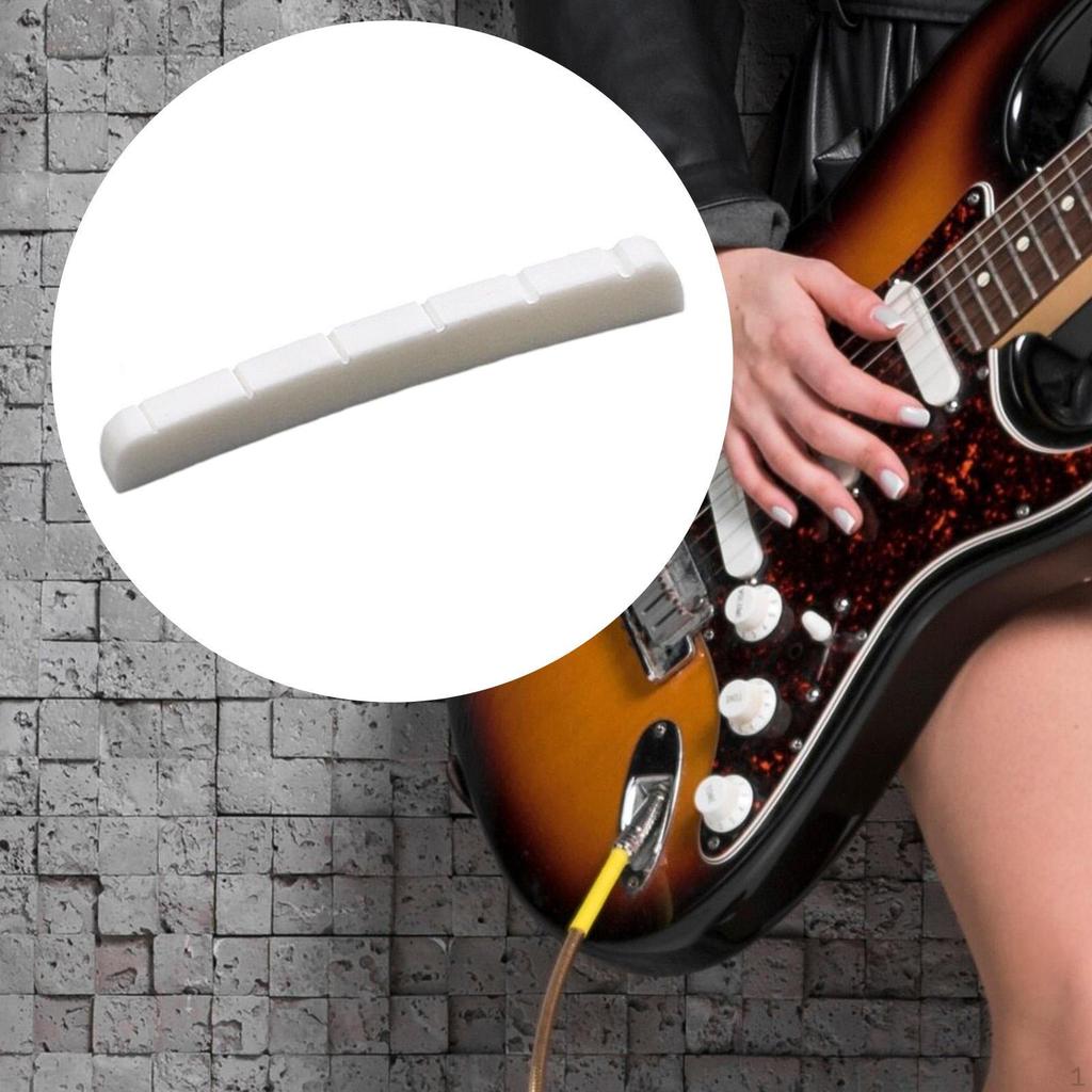 Electric Guitar Bone Nut Artificial Easy to Install Maintenance Precision Luthier Tool