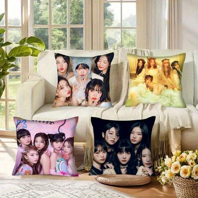 Kissenbezüge Kissenhüllen Wohnzimmer Sofas Heimdeko Geschenke Kpop LE-SSERAFIM Mädchen Korea
