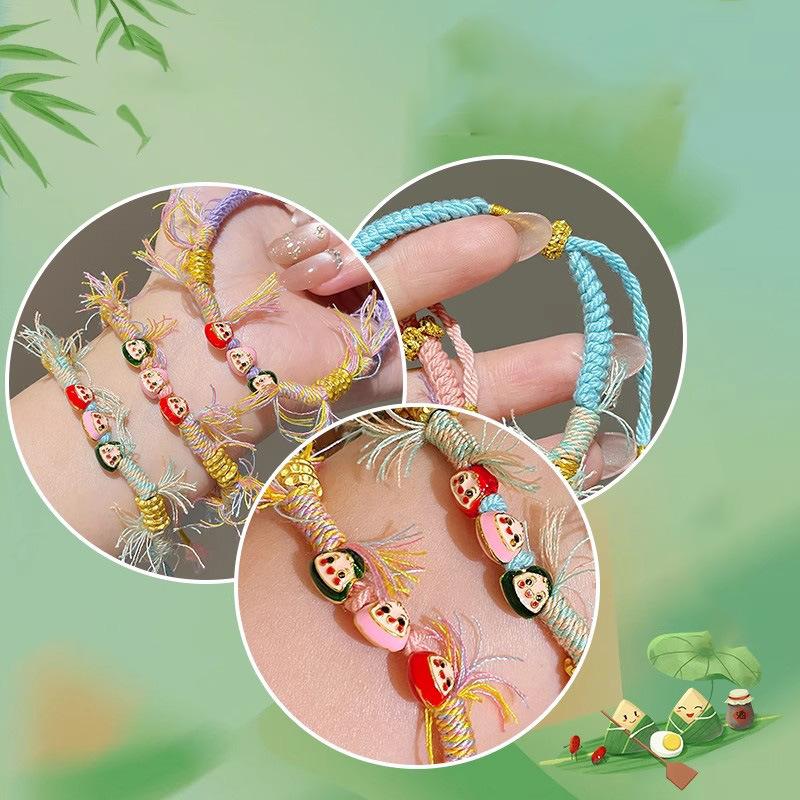 Handmade woven rope dripping oil triangle bracelet cute niche design temperament fashionable versatile exquisite jewelry women