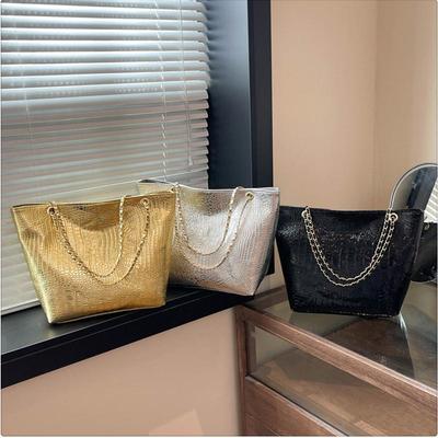 Brand Fashion Casual Women Shoulder Bags Crocodile Pattern Handbag PU Leather Female Big Tote Bag For Ladies Travel