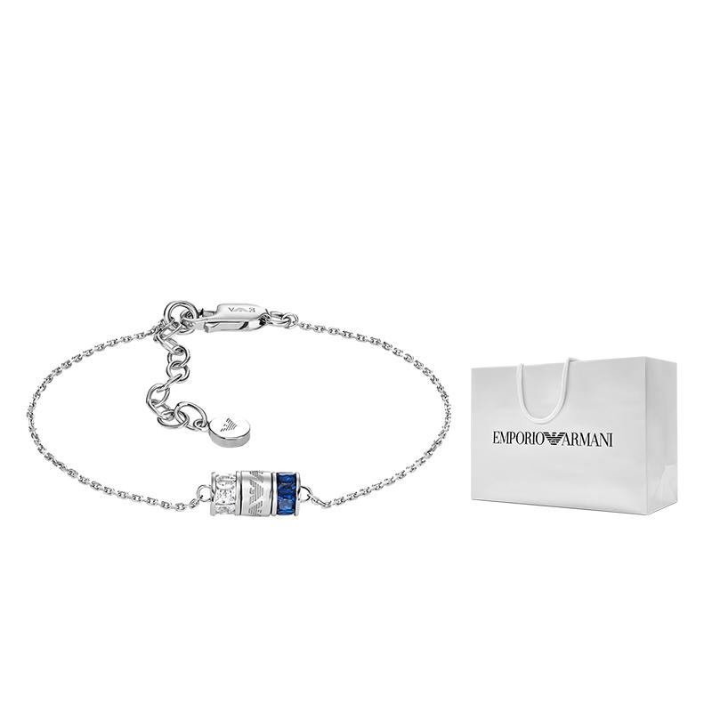 Emporio Armani Fashion Waist Beads Bracelet Women bracelet Silver EG3580040 Shopping Bag