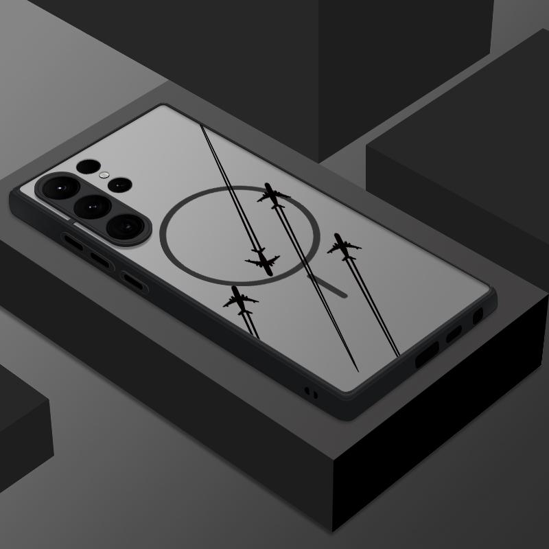 Magnetic For Magsafe Airplane Astronaut Case For Samsung Galaxy S25 Ultra Capa S24 S26 Ultra S22 S23 Plus S21 FE S25 Edge Cover