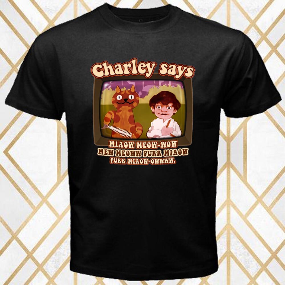 Charley Says Meow Meow Men s Black Size S 5XL XL