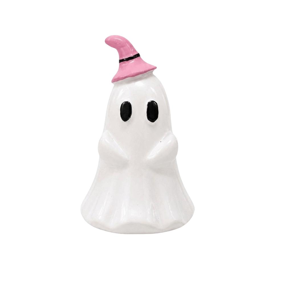Pumpkin Witch Hat Bow Halloween Ornaments Cute Tabletop Decoration Resin Ghost Statue  Halloween