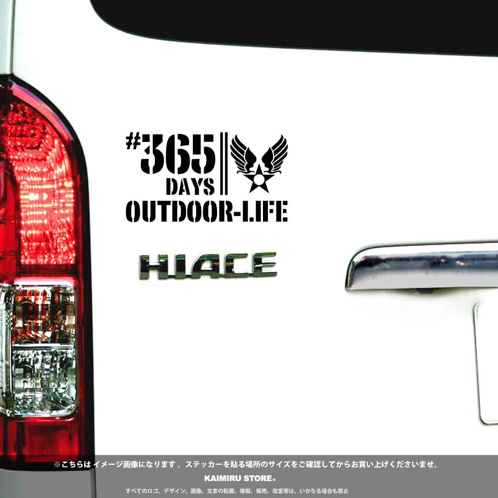 [KAIMIRU STORE] Outdoor-Aufkleber 365 Tage Schablone Hiace Jimny Kleines Auto