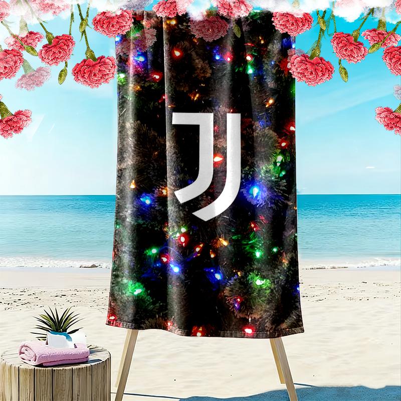 1pz Telo da Spiaggia Football Club Juventus, Morbido Telo da Spiaggia Adatto per Spiaggia Nuoto, Campeggio all'Aperto e Viaggi