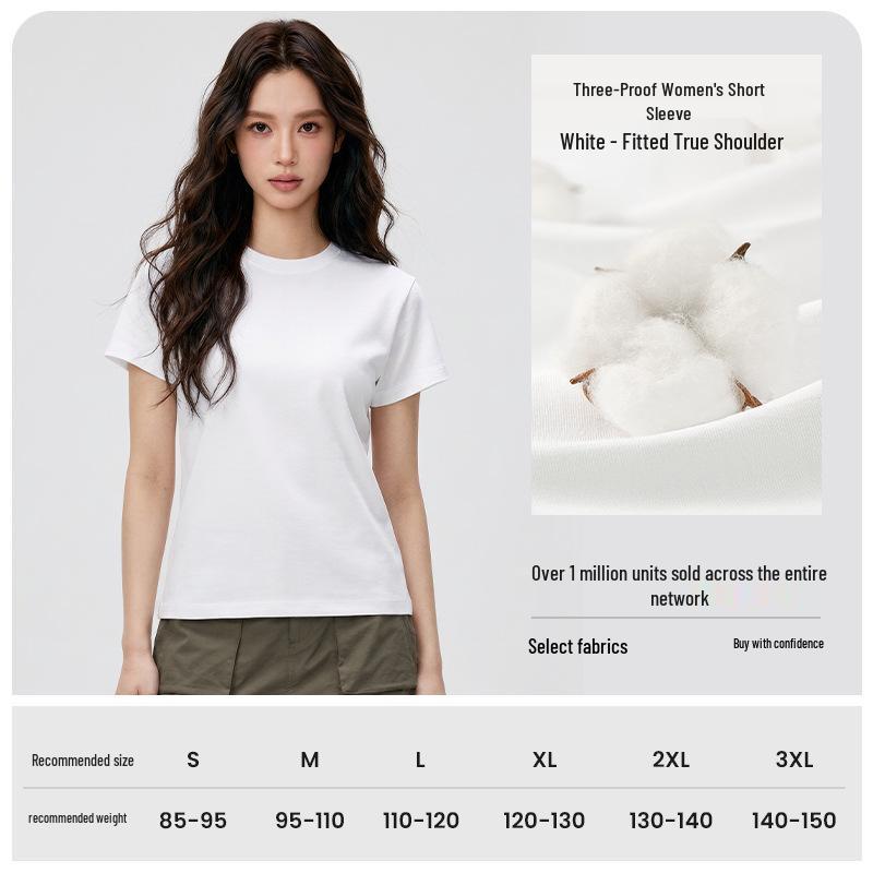 2026 Women's Waterproof, Stain-Resistant Short-Sleeve T-Shirt | Summer Lightweight Plain Round Neck Base Layer