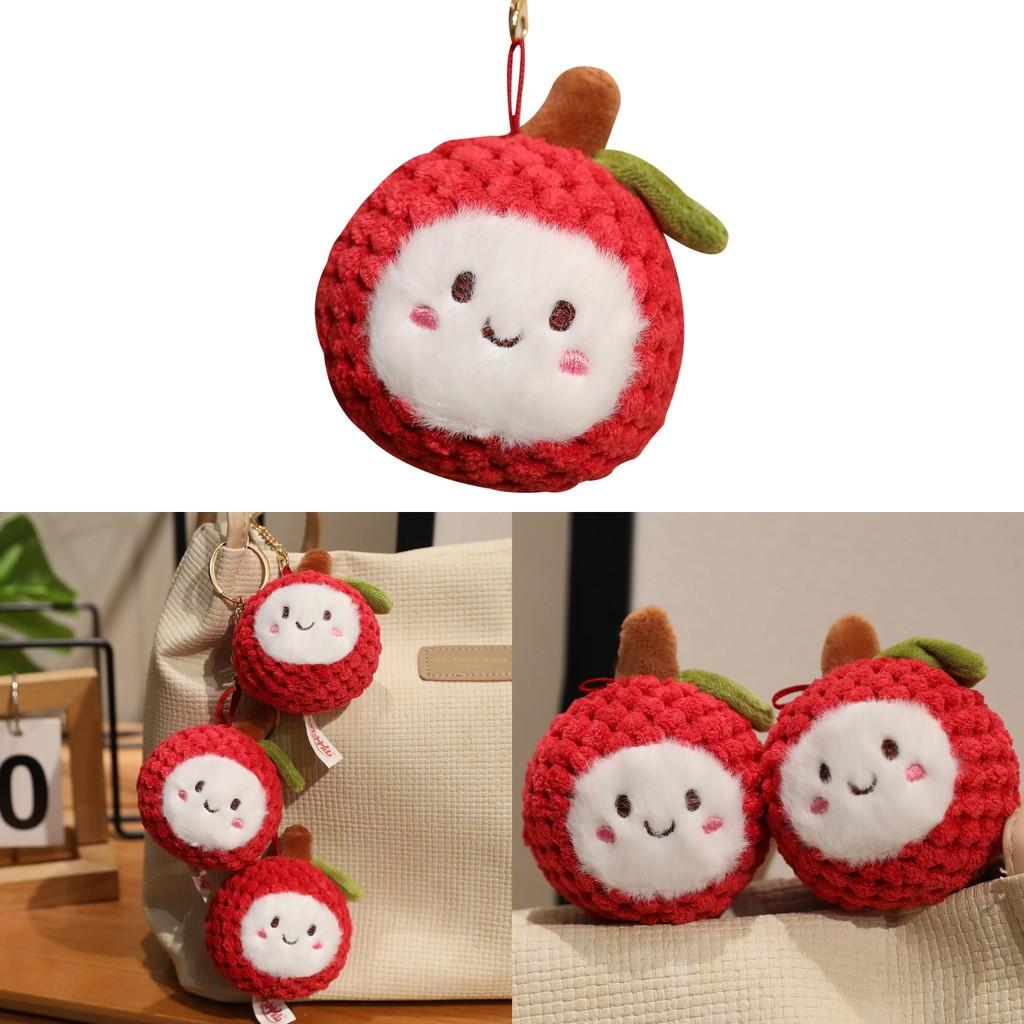 Plush Lychee Keychain Toy Stuffed Doll Pendant Backpack Decoration Gift Kids