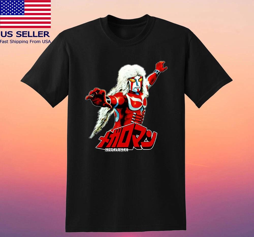

Megaloman Japan Sentai Anime Retro Men s Black Size S-5XL XL