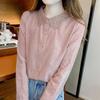 Navava Women Lace Collar Long Sleeve Shirt Nb3021