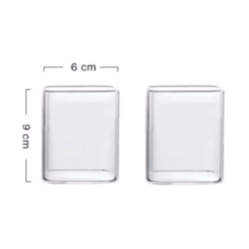 

2 шт. квадратная стеклянная чашка, кофейная кружка, термостойкие стаканы для воды, стеклянная прозрачная кружка для чая, кружка для питья молока, пива, сока, вина 301-400ml