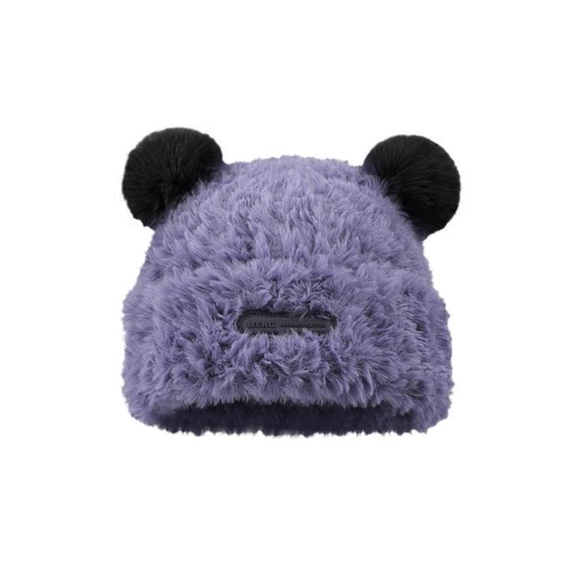Adult Children Furry Ears Winter Hat Bear Hat New Year Winter Headwear