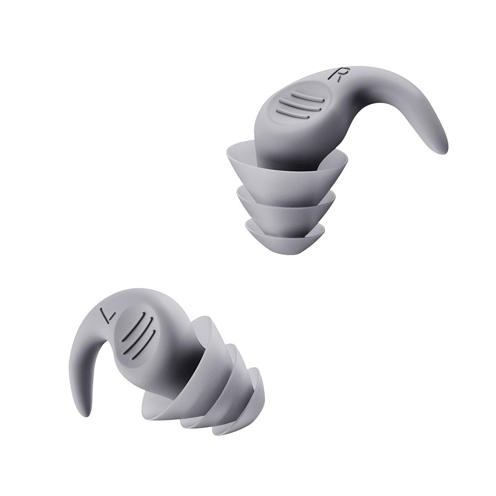 

1 пара плавательных берушей многоразовые водные виды спорта морской берег аксессуары для бассейна эргономика беруши для сна шумоподавление серый