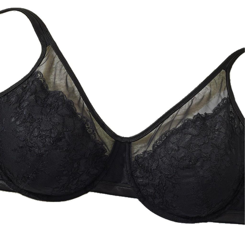 Plus Size European Floral Lace Full Coverage Underwire Bra for Women