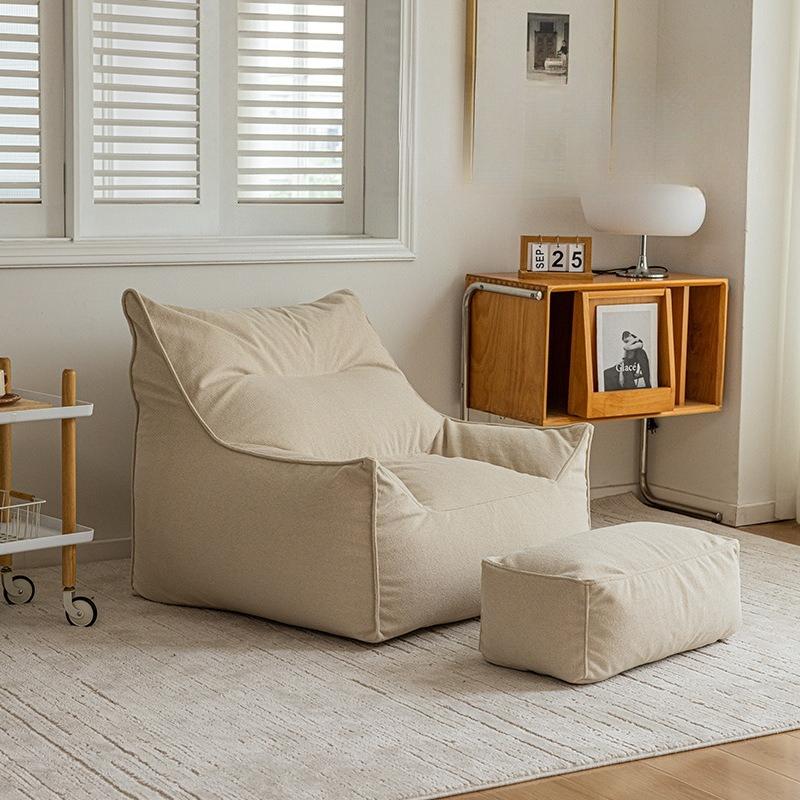New High Back Waterproof Stain Resistant Lazy Sofa Circle Plush Armchair Simple Frameless Design EPS Filling Sofa Home Furniture