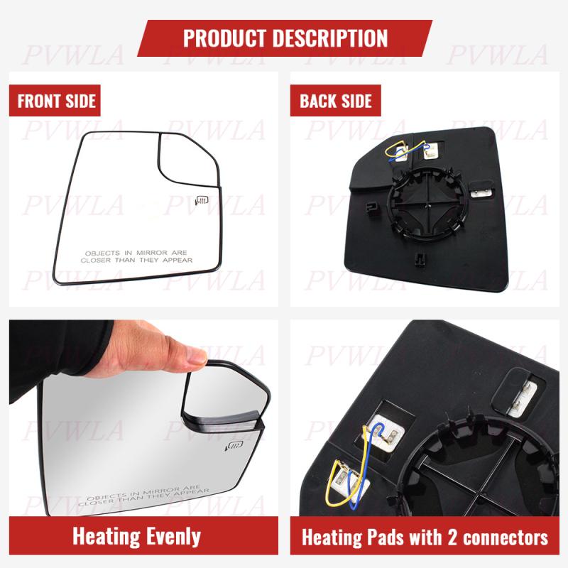 Right Side Heated Lens For Ford F-150 F150 2015 2016 2017 2018 Rearview Mirror Glass Car Accessories FL3Z17K707C