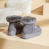 Cattle Suede Matte Leather Piled Thickened Wool Thick-soled Foot Casual Snow Boots Women's 2025 Winter New Cotton Shoes