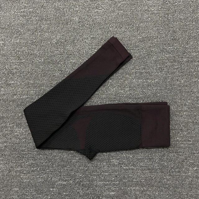 

Бесшовные леггинсы с высокой талией, леггинсы пуш-ап, спортивные женские штаны для фитнеса, бега, йоги, бесшовные леггинсы для спортзала S фиолетовый/красный