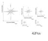 20/42pcs Star Mirror Wall Sticker DIY Acrylic Decal Waterproof Self-adhesive Wallpaper Bedroom Children Room Home Decoration