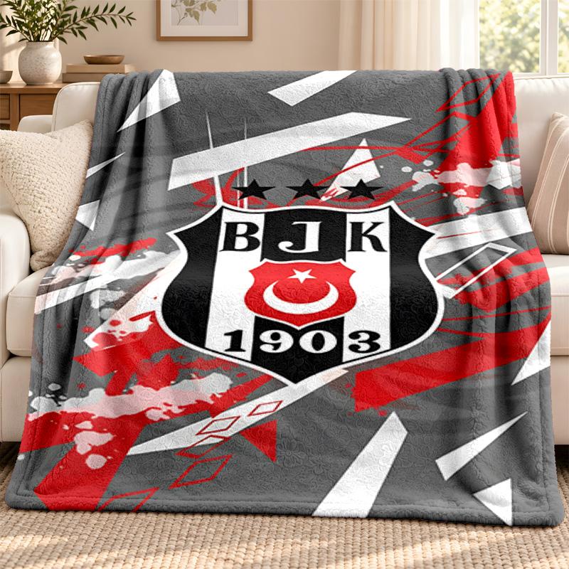 Besiktas JK blanket Flannel Blanket Soft Cozy Plush Throw for Sofa Bed Lightweight Home Decoration Outdoor camping