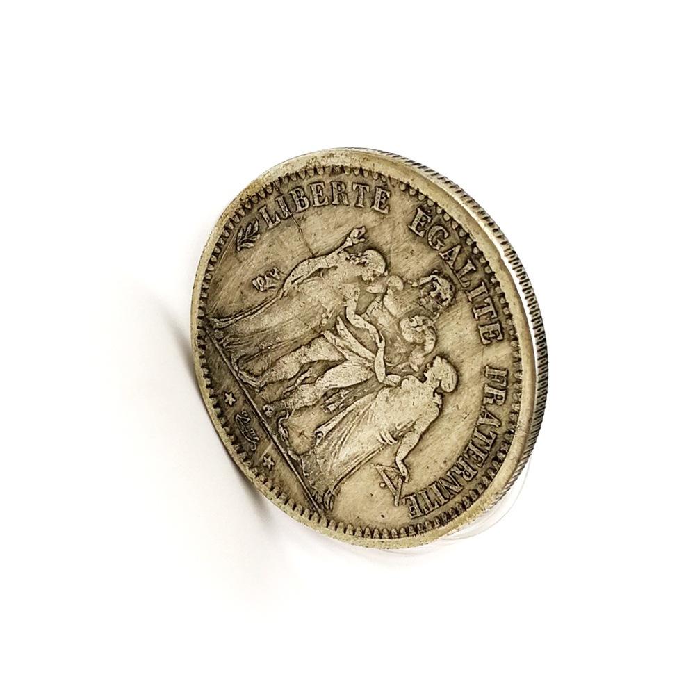 1875 Frankreich, antik, kreativ, dekorative Münzen, europäischer Hofstil, Retro, Touristensouvenirs, Handwerksschmuck