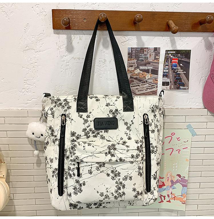 New Sweet Girl Backpack Waterproof Primary School Junior High School Student Schoolbag Printed Bamboo Literary Chinese Style Backpack