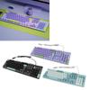 Wired Gaming Keyboard Large Print Metal Panel USB Lighted Keyboard with Backlit for Computer Laptop